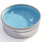 Stock tank plunge pool fitted with a light blue premium vinyl pool liner