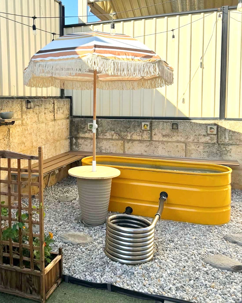 off-grid hot tub