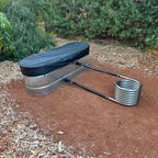 off grid wood fired hot tub installed in australia